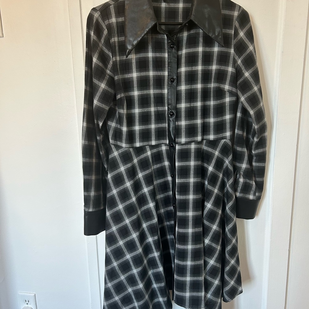 Killstar Monochrome Checkered Dress small